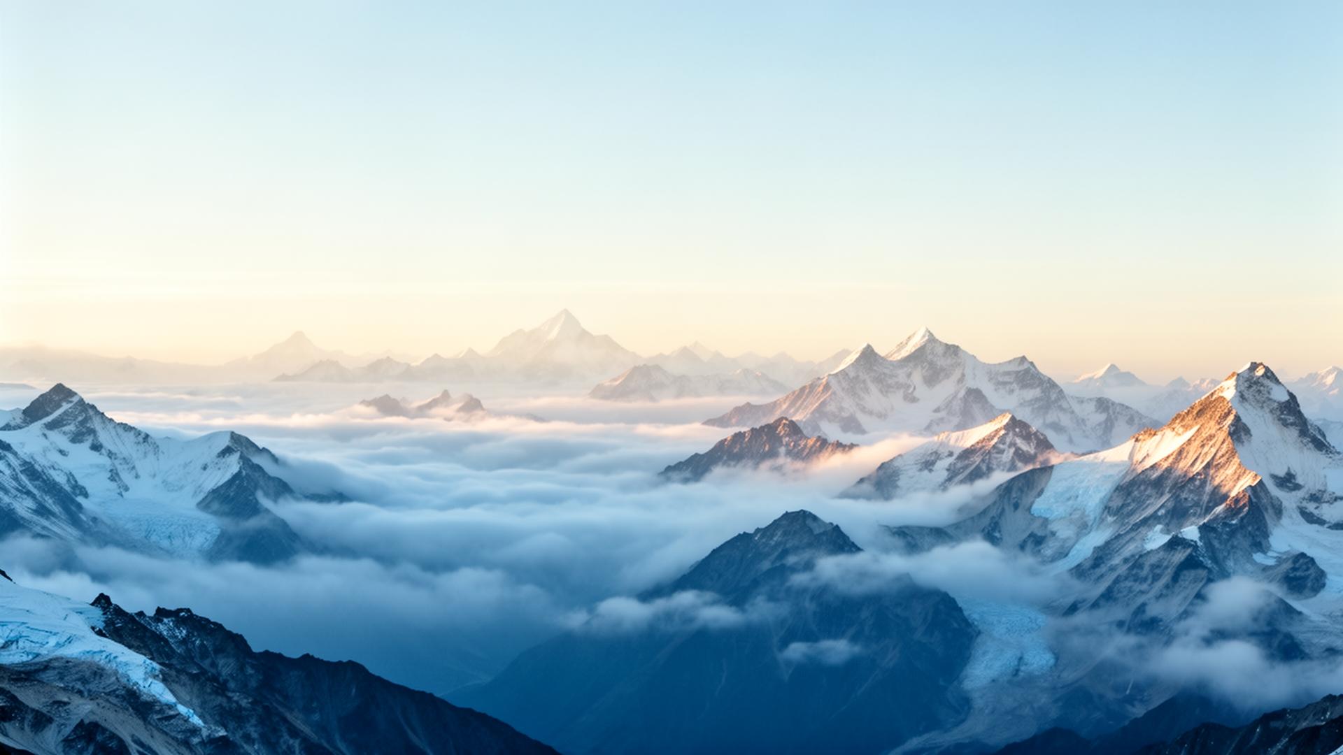 Himalayan glaciers at dawn